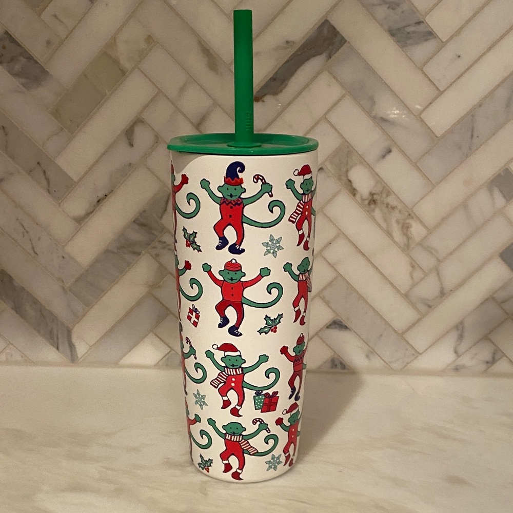 Christmas Roller Rabbit / Starbucks collab tumbler with lid